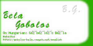 bela gobolos business card